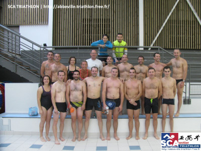 Groupe entrainement enchaînement, après la natation